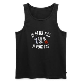Ich kann nicht DIY - Männer Premium Bio Tank Top - Schwarz - Vorne - AI Model Male 178 light (178cm)