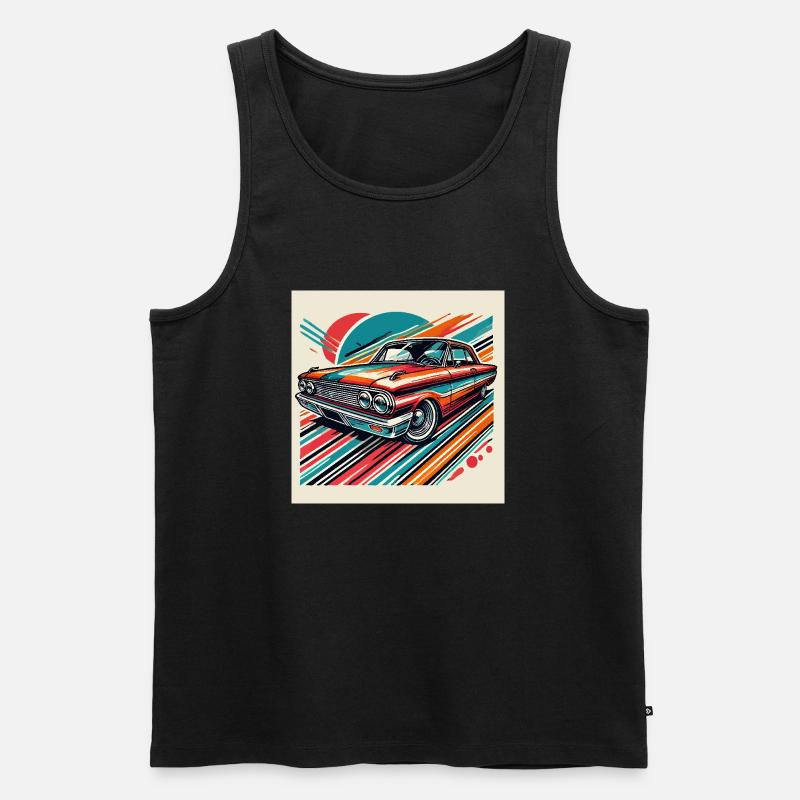 Retro-Oldtimer - Männer Premium Bio Tank Top - Schwarz