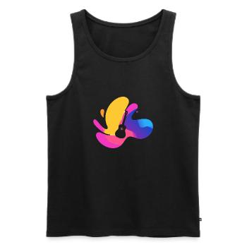 Guitar Shouter Electric Guitar - Men's Premium Organic Tank Top - black - Front - AI Model Male 178 light (178cm)