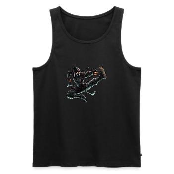 ninja comic - Männer Premium Bio Tank Top - Schwarz - Vorne - AI Model Male 178 light (178cm)