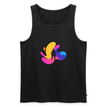 Pirate Pirate Flag Pirate Head - Men's Premium Organic Tank Top - black - Front - AI Model Male 178 light (178cm)