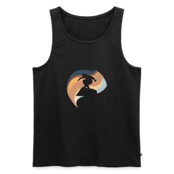 Parkour Parkour Runner traceurs - Men's Premium Organic Tank Top - black - Front - Michal (187cm)