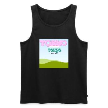 TOKYO 1 - Männer Premium Bio Tank Top - Schwarz - Vorne - Michal (187cm)
