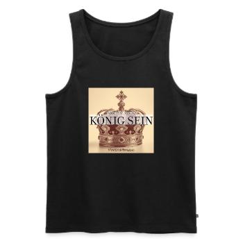 König sein - Männer Premium Bio Tank Top - Schwarz - Vorne - Michal (187cm)