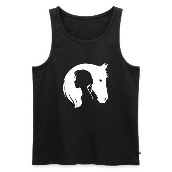 Equestrian Elegance - Men's Premium Organic Tank Top - black - Front - Michal (187cm)