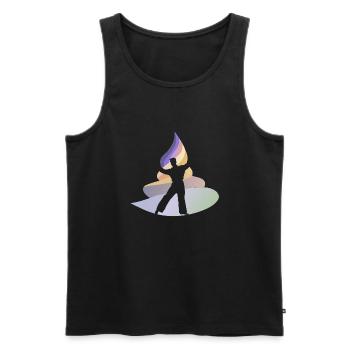 Dance Sport Dancing Modern - Men's Premium Organic Tank Top - black - Front - AI Model Male 178 light (178cm)