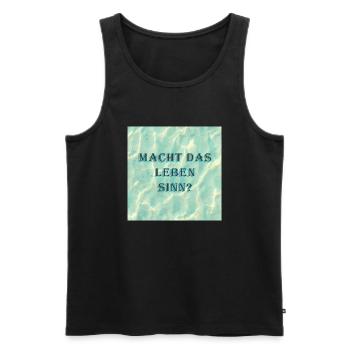 Does life make sense - Men's Premium Organic Tank Top - black - Front - AI Model Male 178 light (178cm)