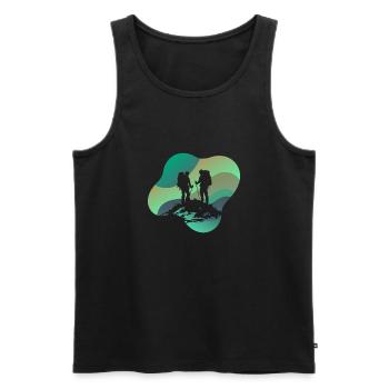 Randonneurs - Débardeur bio Premium Homme - noir - Devant - Michal (187cm)