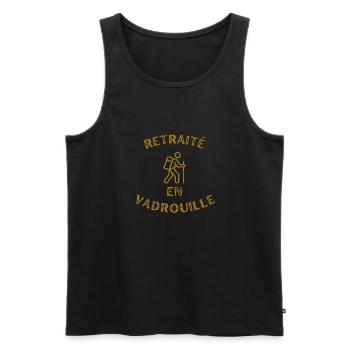 retraité en vadrouille randonnée randonneur - Débardeur bio Premium Homme - noir - Devant - Michal (187cm)