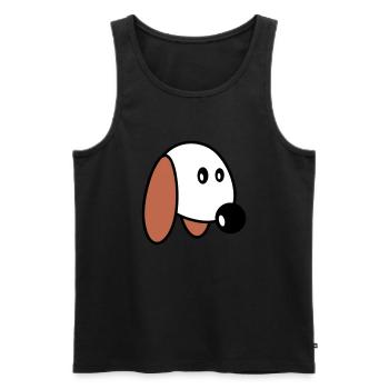 Dog Face Small Happy Pet Head Cute - Men's Premium Organic Tank Top - black - Front - Michal (187cm)