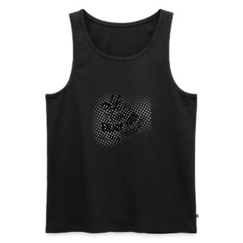Life is Short Guilty Pleasures Quote - Men's Premium Organic Tank Top - black - Front - AI Model Male 178 light (178cm)