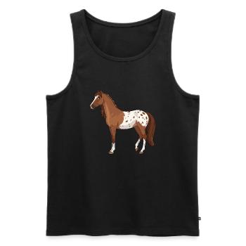 Appaloosa Pferd echt - Männer Premium Bio Tank Top - Schwarz - Vorne - AI Model Male 178 light (178cm)