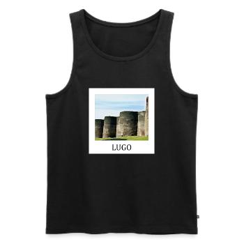 Lugo Galicia - Men's Premium Organic Tank Top - black - Front - AI Model Male 178 light (178cm)