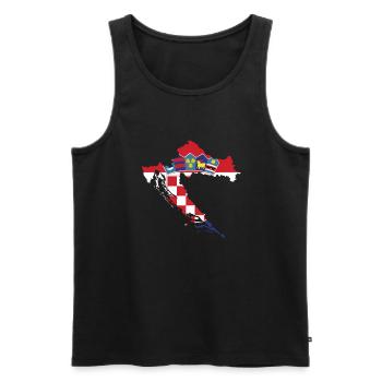 croatia hrvatska croatia hrv hr adria tourism sea - Men's Premium Organic Tank Top - black - Front - Michal (187cm)