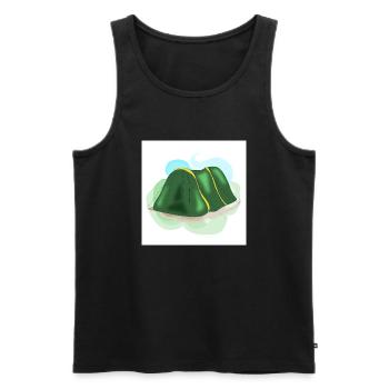 Camping-Zelt - Männer Premium Bio Tank Top - Schwarz - Vorne - Michal (187cm)