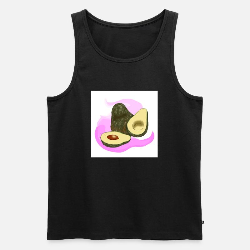 Avocado - Männer Premium Bio Tank Top - Schwarz