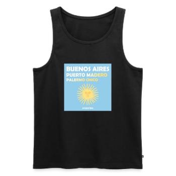 Buenos Aires, Argentine - Débardeur bio Premium Homme - noir - Devant - AI Model Male 178 light (178cm)