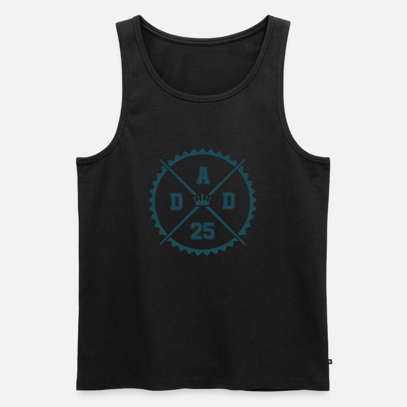 dad 25 - Männer Premium Bio Tank Top - Schwarz