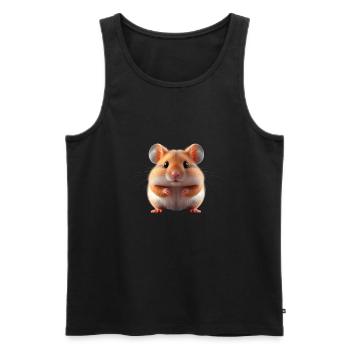Hamster - Men's Premium Organic Tank Top - black - Front - AI Model Male 178 light (178cm)