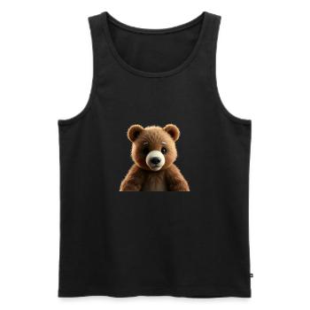 Cute bear - Men's Premium Organic Tank Top - black - Front - AI Model Male 178 light (178cm)