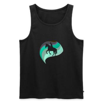 Pferd Pferdesport Wildpferd - Männer Premium Bio Tank Top - Schwarz - Vorne - AI Model Male 178 light (178cm)