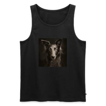 Black Animals - Cool dog - Men's Premium Organic Tank Top - black - Front - AI Model Male 178 light (178cm)