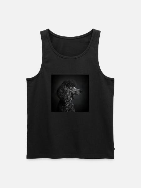 Black Animals - Black Poodle - Men's Premium Organic Tank Top - black