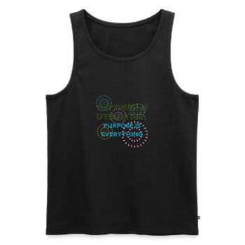 Purpose Is Everything Inspirational Design - Men's Premium Organic Tank Top - black - Front - AI Model Male 178 light (178cm)