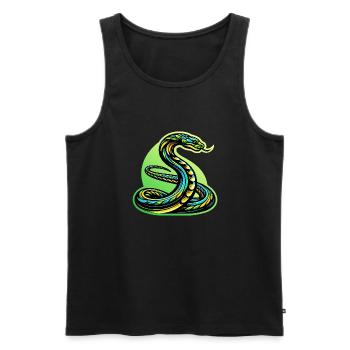 Snake - Men's Premium Organic Tank Top - black - Front - Michal (187cm)