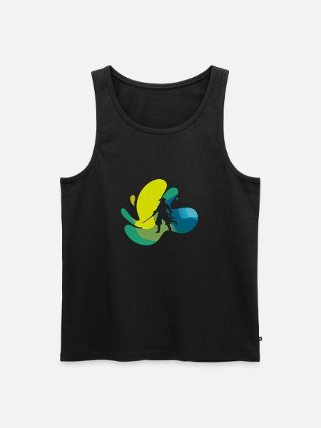 Pirate Flag Pirate Head - Men's Premium Organic Tank Top - black