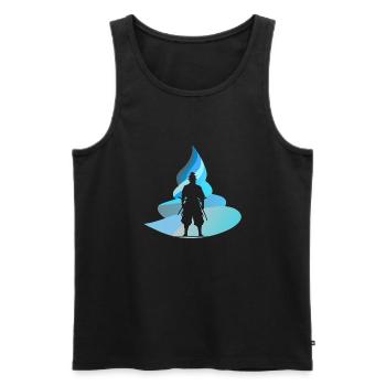Samurai Ninja - Männer Premium Bio Tank Top - Schwarz - Vorne - Michal (187cm)