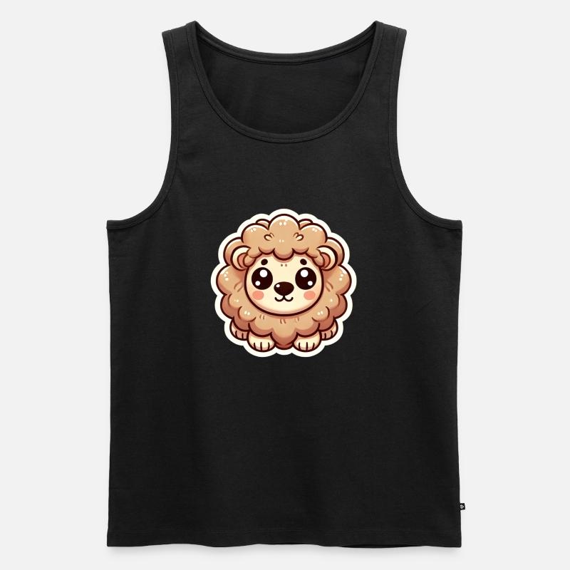 Süßer Löwe - Männer Premium Bio Tank Top - Schwarz