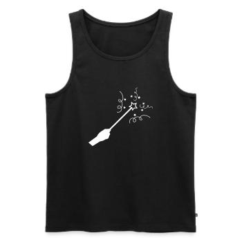 Wand - Men's Premium Organic Tank Top - black - Front - AI Model Male 178 light (178cm)