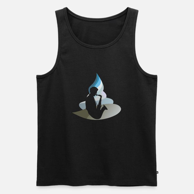 Jazz - Männer Premium Bio Tank Top - Schwarz