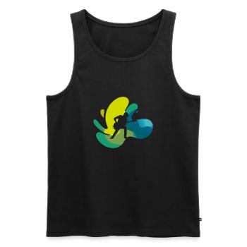 Gitarre Gitarrist Hardrock - Männer Premium Bio Tank Top - Schwarz - Vorne - Michal (187cm)