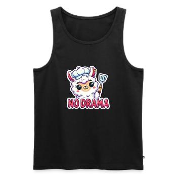 No drama für Köche - Männer Premium Bio Tank Top - Schwarz - Vorne - Michal (187cm)