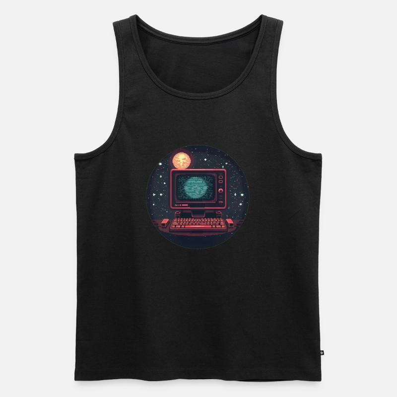 Galaxy Computer - Men's Premium Organic Tank Top - black