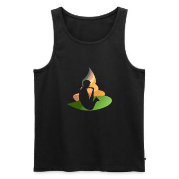 Jazz Orleans Saxophone - Men's Premium Organic Tank Top - black - Front - Michal (187cm)