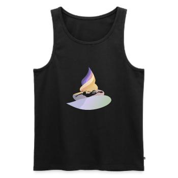 Schwimmen Scuba Bademeister - Männer Premium Bio Tank Top - Schwarz - Vorne - Michal (187cm)