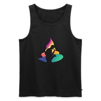 Saxophon Blasmusik - Männer Premium Bio Tank Top - Schwarz - Vorne - Michal (187cm)