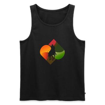 Dressage Riding Club Rider - Men's Premium Organic Tank Top - black - Front - Michal (187cm)