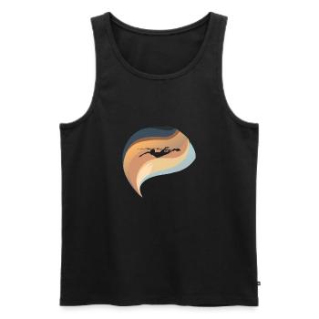 Swimming Apnea - Men's Premium Organic Tank Top - black - Front - Michal (187cm)