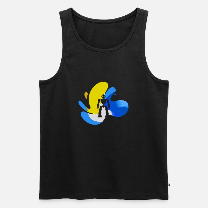 Cyborg Roboter Informatik - Männer Premium Bio Tank Top - Schwarz