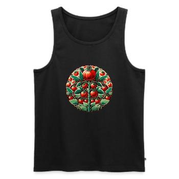 Tomate Farmer Tomates Art - Débardeur bio Premium Homme - noir - Devant - Michal (187cm)