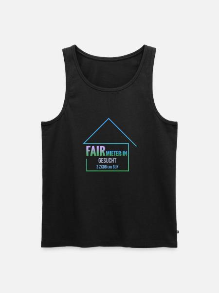 Fair tenant wanted - Men's Premium Organic Tank Top - black