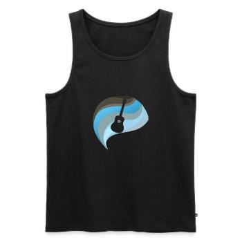 Bassist Gitarrist - Männer Premium Bio Tank Top - Schwarz - Vorne - AI Model Male 178 light (178cm)