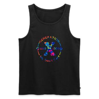 Generation X Stay Strong Positives Zitat Niedliche 80er Jahre - Männer Premium Bio Tank Top - Schwarz - Vorne - AI Model Male 178 light (178cm)