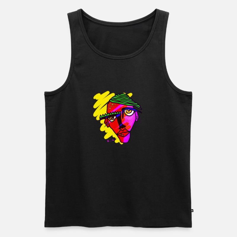 Maske - Männer Premium Bio Tank Top - Schwarz