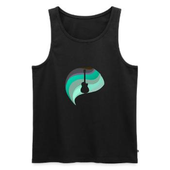 Bassist Hardrock Gitarre - Männer Premium Bio Tank Top - Schwarz - Vorne - Michal (187cm)