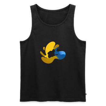 Bassist Elektrogitarre Heavy - Männer Premium Bio Tank Top - Schwarz - Vorne - Michal (187cm)